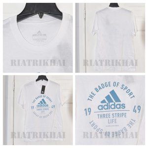 White NWT Adidas men Amplifier Graphic tee